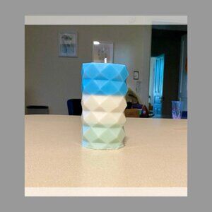 Tri-Color Pillar Candle